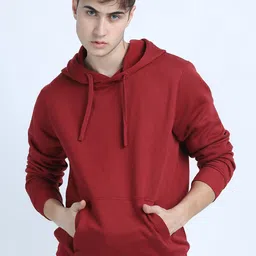 HIGHLANDER Men Red Hooded Sweatshirt-image-25
