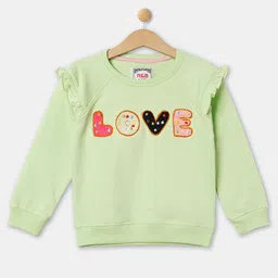 R&B Girls Round Neck Embroidered Long Sleeves Sweatshirt-image-38