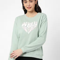 R&B Women Green Printed Sweatshirt-picture-39