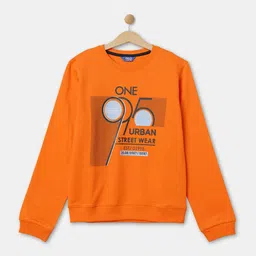 R&B Boys Orange Graphic Printed Sweatshirt-picture-44