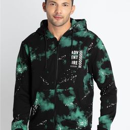 Status Quo Abstract Printed Hooded Cotton Front-Open Sweatshirt-picture-31