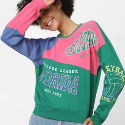ONLY Women Green Printed Sweatshirt-picture-8