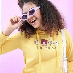 Tokyo Talkies Women Yellow Printed Sweatshirt-picture-40