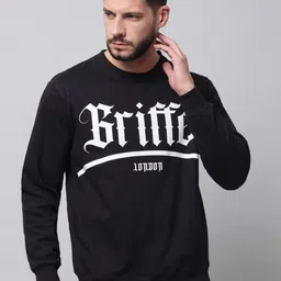 GRIFFEL Men Black Printed Sweatshirt-picture-12