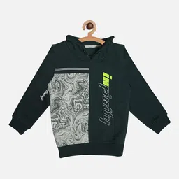 Octave Boys Green Printed Sweatshirt image 1