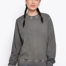 Belliskey Women Printed Round Neck Cotton Sweatshirt-image-82