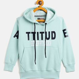 Duke Kids Boys Sea Blue Printed Hooded Fleece Pullover Sweatshirt-picture-26