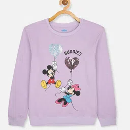 Kids Ville Girls Mickey & Friends Printed Cotton Pullover-image-81