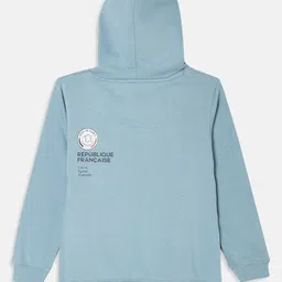 Octave Boys Green Printed Hooded Sweatshirt image 3