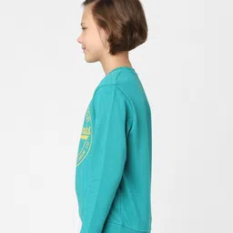 Jack & Jones Junior Boys Green Printed Sweatshirt image 2