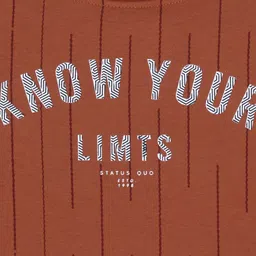 Status Quo Boys Rust Printed  Cotton Sweatshirt image 3