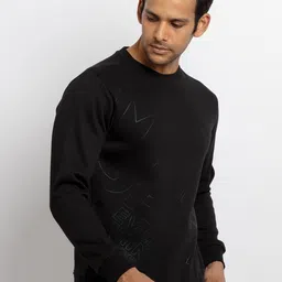 Status Quo Men Black Printed Sweatshirt image 4