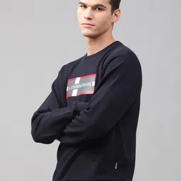 LINDBERGH Men Navy Blue Printed Sweatshirt image 3