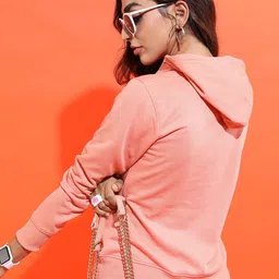 Tokyo Talkies Women Printed Hooded Sweatshirt image 3
