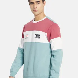 Octave Men Blue Colourblocked Sweatshirt image 3