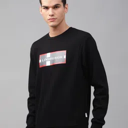 LINDBERGH Men Black Printed Sweatshirt image 2