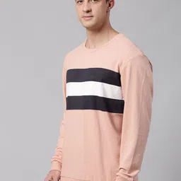 Dennis Lingo Men Printed Pull-Over Striped Sweatshirt image 4