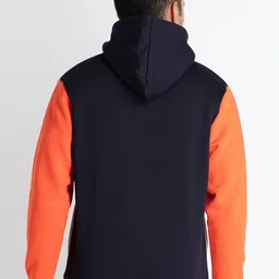 Status Quo Typography Printed Colourblocked Hooded Cotton Pullover image 3