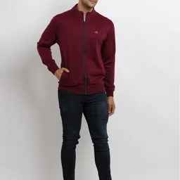 Status Quo Men Maroon Cotton Sweatshirt image 4
