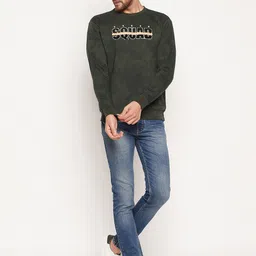 Duke Men Green Printed Sweatshirt image 5