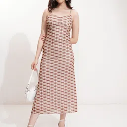 tokyo talkies Women Maxi Brown Midi/Calf Length Dress image 3