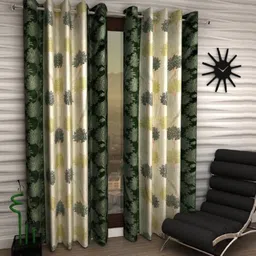 flipkart smartbuy 210 cm (7 ft) Polyester Semi Transparent Door Curtain (Pack Of 2)-picture-36