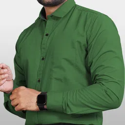 vebnor Men Regular Fit Solid Button Down Collar Formal Shirt-picture-12