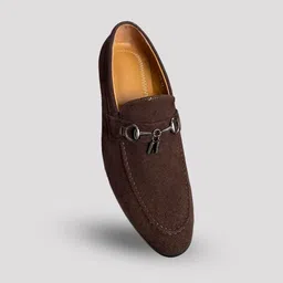 house of davinch Men Black Suede Formal Shoes Stylish Comfortable Slip On Party Wear Footwear Party Wear For Men image 3