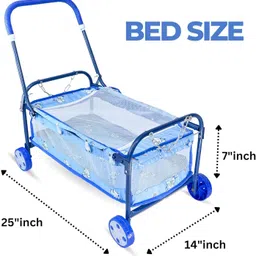 chunky's Foldable Attractive Cradle with Swing, Jhula Palna for New Born Babies image 3