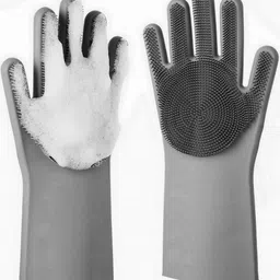 nd brothers Silicone Dishwashing Reusable Cleaning Scrubber Gloves370 Wet and Dry Disposable Glove-picture-24