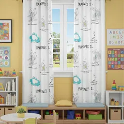 ubh 213 cm (7 ft) Door Cotton Semi Transparent Curtain (Pack Of 2) image 2