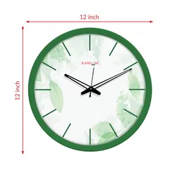 random Tic Toc Green & White Plastic Wall Clock image 4