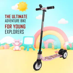 nexova Baby Scooty Premium Supper Storng 100 kg capacity scooty with Bell Scooter for Kids Road Runner with Back break , Foldable Scooter, Skate Tricycle image 3