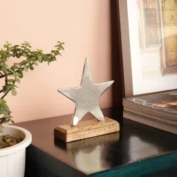 Star Silver Wood & Aluminium Showpiece-image-37