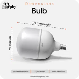 murphy 30 W Basic Standard B22 LED Bulb image 4