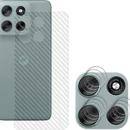KOISTON Screen Guard for Motorola Moto G36 5G Camera Lens Glass Protector | Anti-Scratch | Edge to Edge Full Coverage ( BACK CARBON FIBER SKIN + CAMERA LENS PROTECTOR )-picture-10