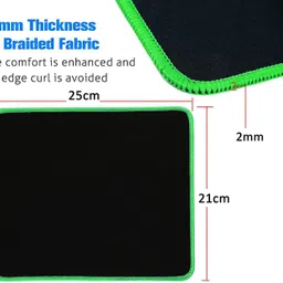 NIGSUR [5 Pack] Silk-Gliding Gaming Mouse Pad Green Mousepad image 2