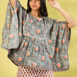 SANSKRUTIHOMES Women Printed Pure Cotton Night Suit-image-44