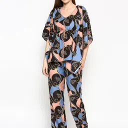 Pyjama Party Women Cotton Blend Printed Night suit-picture-22