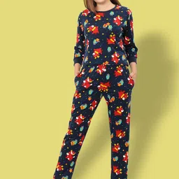 Ninos Dreams Printed Cotton T-shirt With Pyjamas Night Suit-picture-23