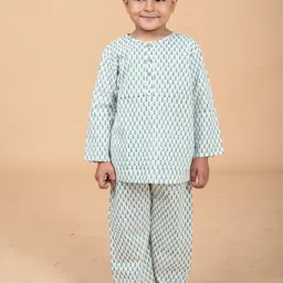 BAESD Boys Pack Of 2 Conversational Printed Pure Cotton Night Suits image 4