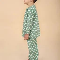 BAESD Boys Pack Of 2 Conversational Printed Pure Cotton Night Suits image 2