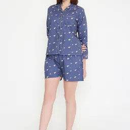 Arendelle Graphic Printed Lapel Collar Pure Cotton Shirt & Shorts image 5