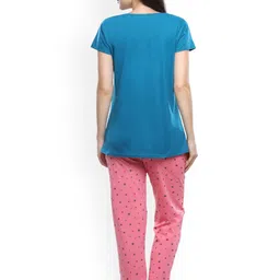 DZZO Graphic Printed T-Shirt With Pyjama Night suit image 2