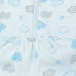 MeeMee Unisex Kids Blue & Grey Printed Night suit image 4