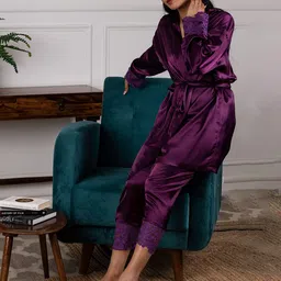 Rhe-Ana Women Purple Night suit-picture-15