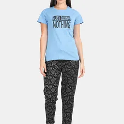 Kryptic Typography Printed Pure Cotton Night suit-picture-25