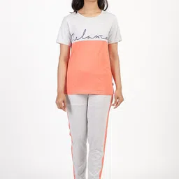 mackly Women Cream-Coloured & Pink Printed Night suit-picture-30