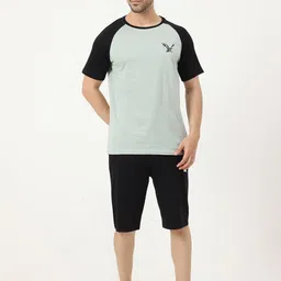 Masculino Latino Colourblocked Pure Cotton Night suit-picture-28