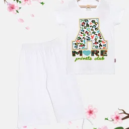 SINI MINI Girls Graphic Printed Pure Cotton Night Suit-image-96